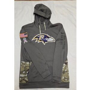 BALTIMORE RAVENS NIKE THERMA FIT MENS 2022 SALUTE TO SERVICE HOODIE SIZE MEDIUM